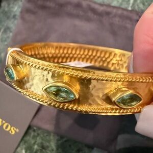 Julie Vos NWT hinged bangle with imported cut glass stones